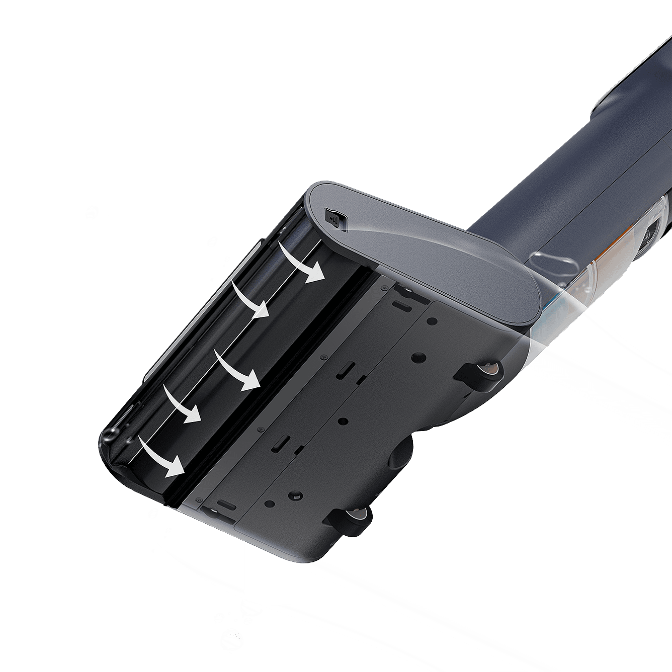 Detalle del diseño Hizero con flechas indicando el funcionamiento